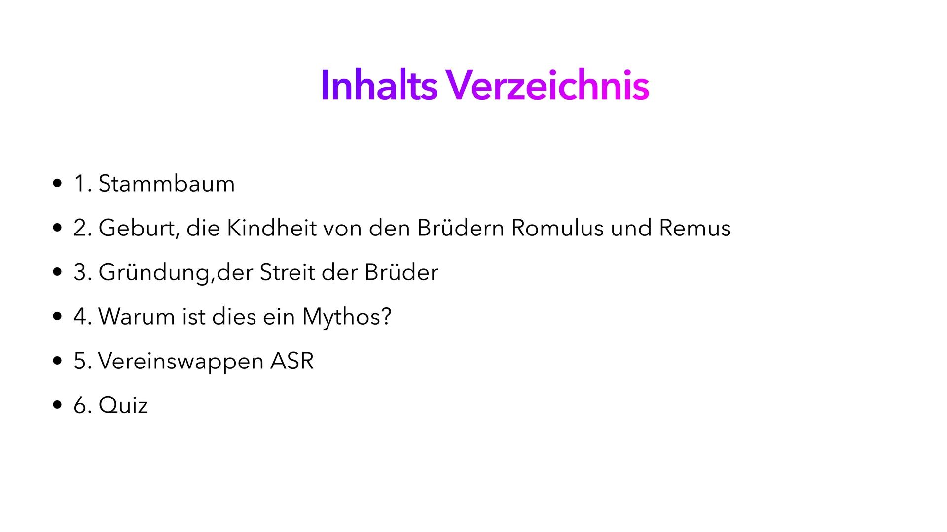 Romulus und Remus
FS.P.Q.R
VARO
Re
,,So möge es jedem
ergehen, der über meine Mauern springt! "
Alican und Joshi
Jally Inhalts Verzeichnis
•