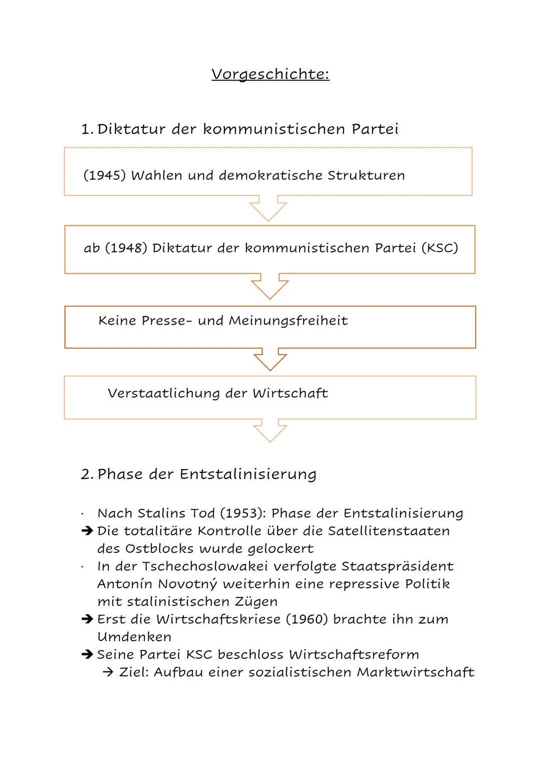 1968

-Prager Frühling-

"

Der Tod von Stalin war der erste Schritt in den
Prager Frühling

These 1

"

Dubcek war Hoffnungsträger für die

