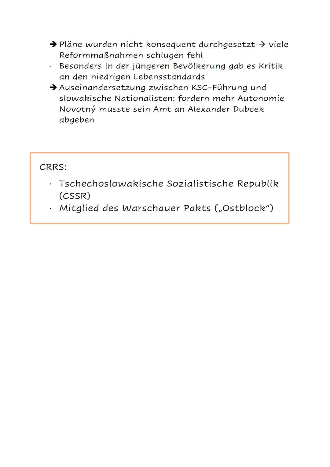 1968

-Prager Frühling-

"

Der Tod von Stalin war der erste Schritt in den
Prager Frühling

These 1

"

Dubcek war Hoffnungsträger für die
