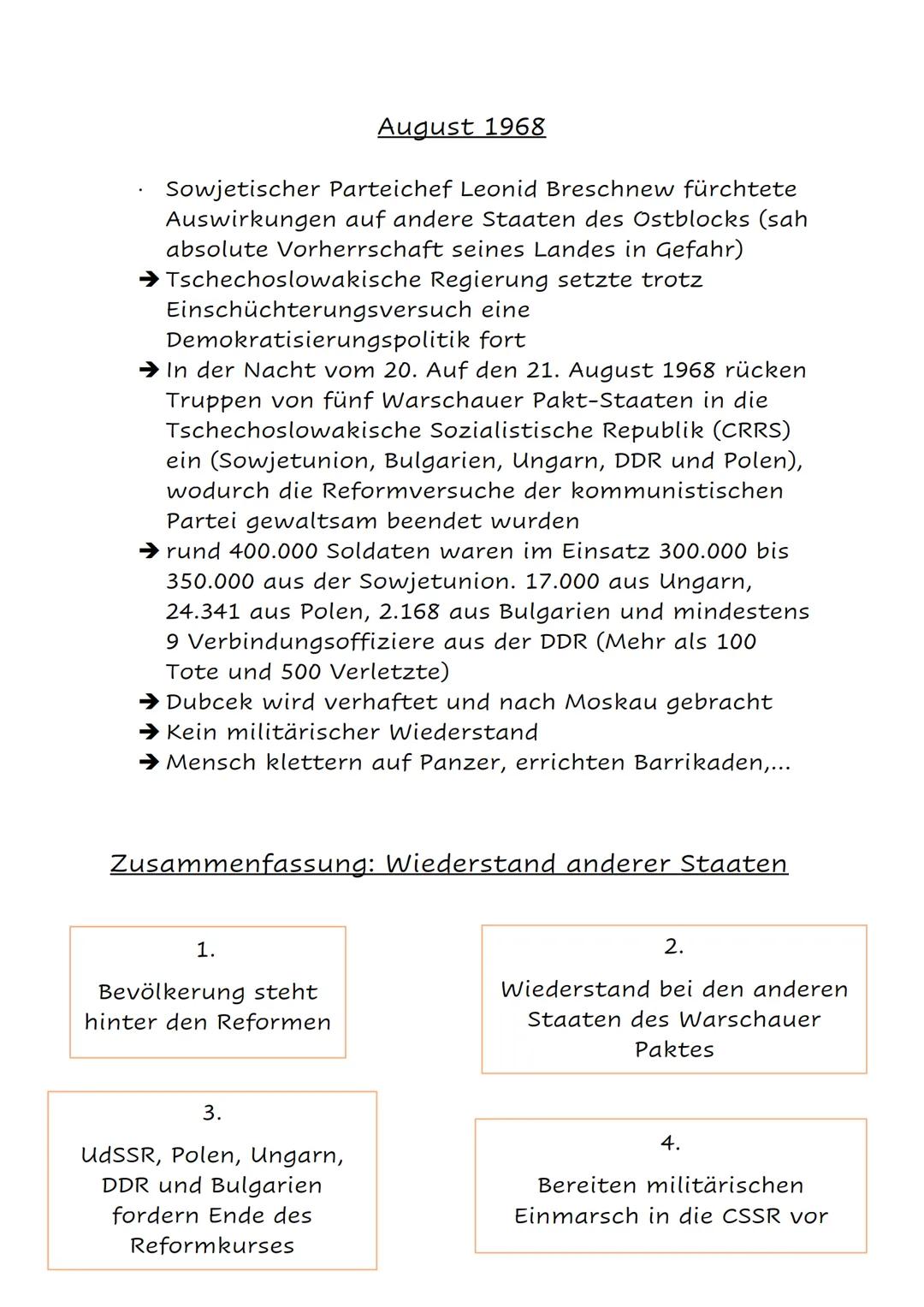 1968

-Prager Frühling-

"

Der Tod von Stalin war der erste Schritt in den
Prager Frühling

These 1

"

Dubcek war Hoffnungsträger für die
