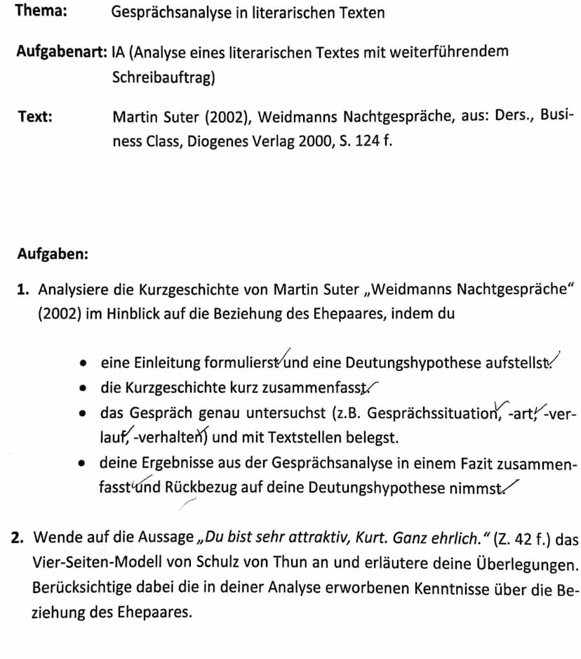 1
2
3
Anforderungen Aufgabe 1
Die Schülerin/der Schüler ...
formuliert eine aufgabenbezogene Einleitung
(Titel, Autor, Textsorte, Thema, Ent