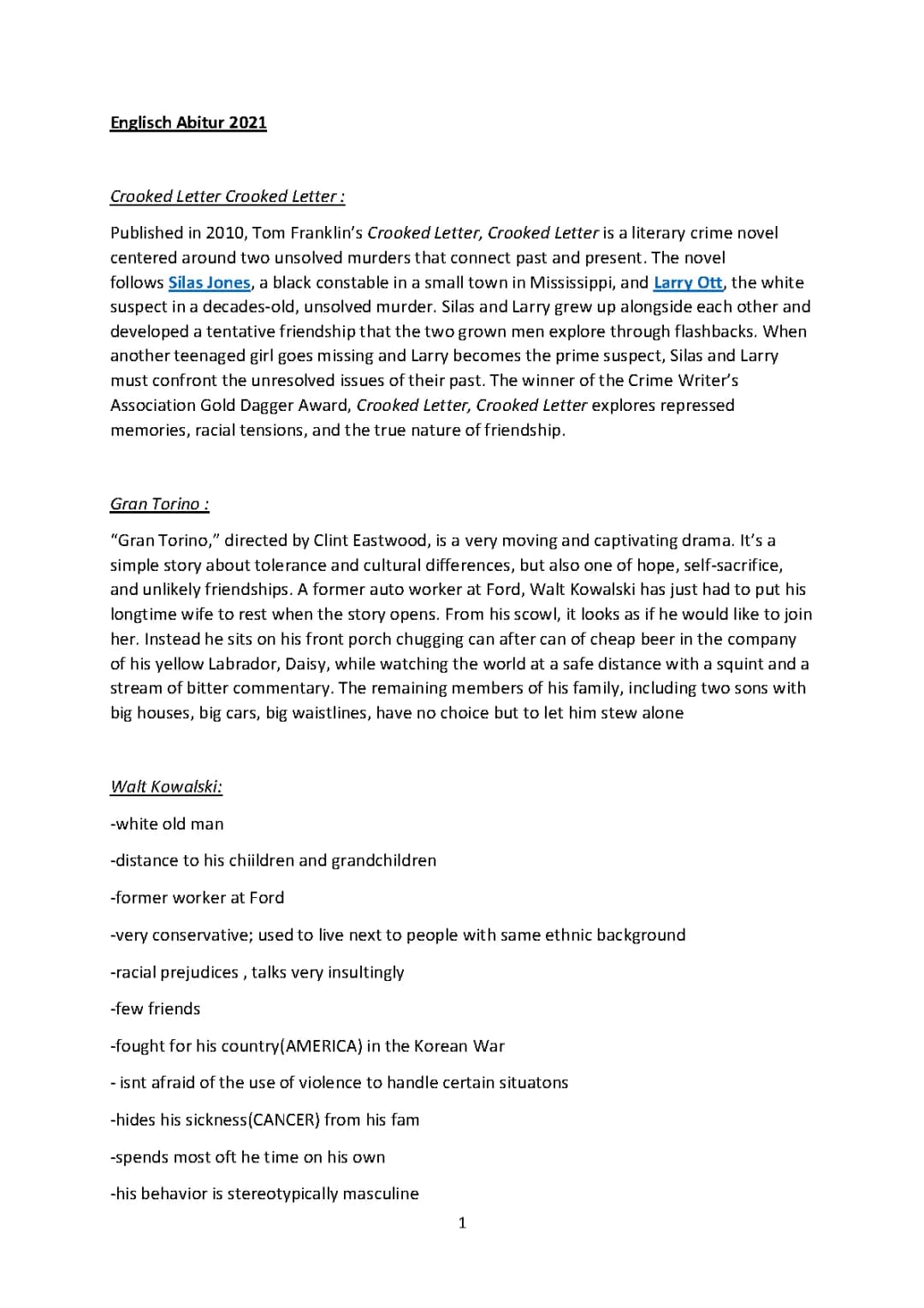 Gran Torino: Summary and Key Facts for Students