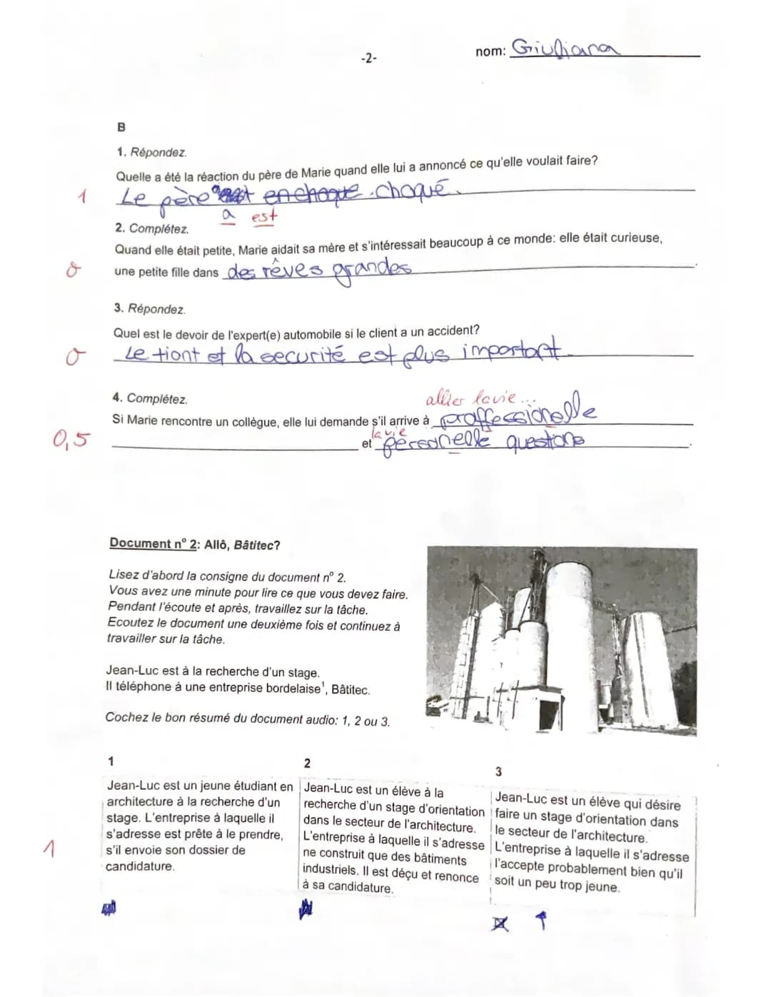 10ab Français
Interrogation écrite no 3
1. Compréhension de l'oral
DORCET
Vous allez écouter deux documents audio. Vous écouterez chaque doc