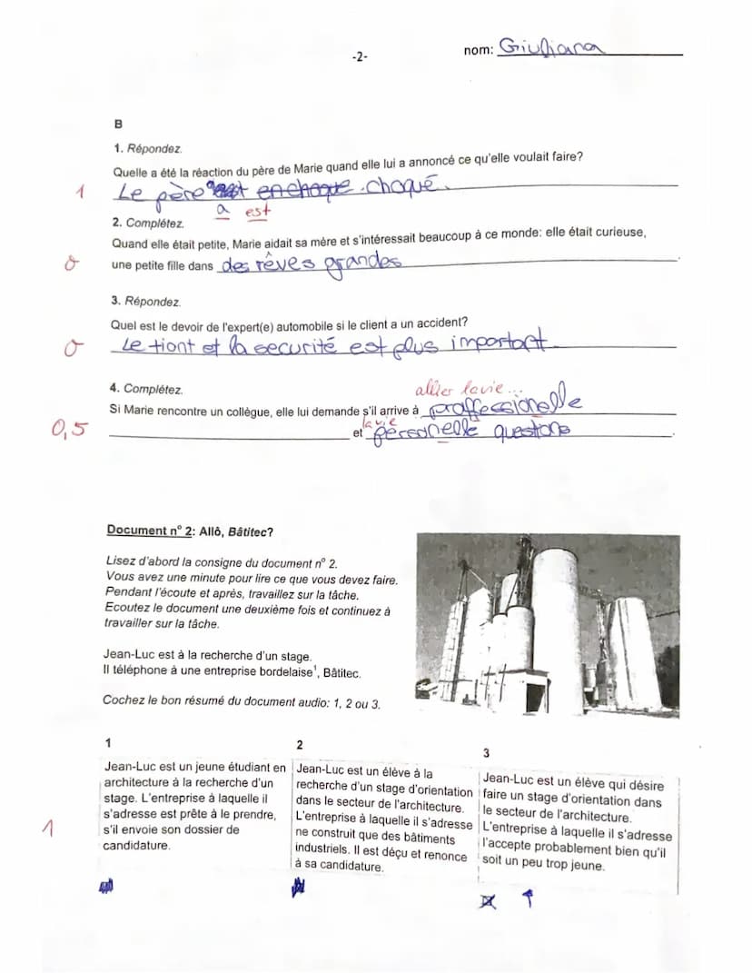 10ab Français
Interrogation écrite no 3
1. Compréhension de l'oral
DORCET
Vous allez écouter deux documents audio. Vous écouterez chaque doc