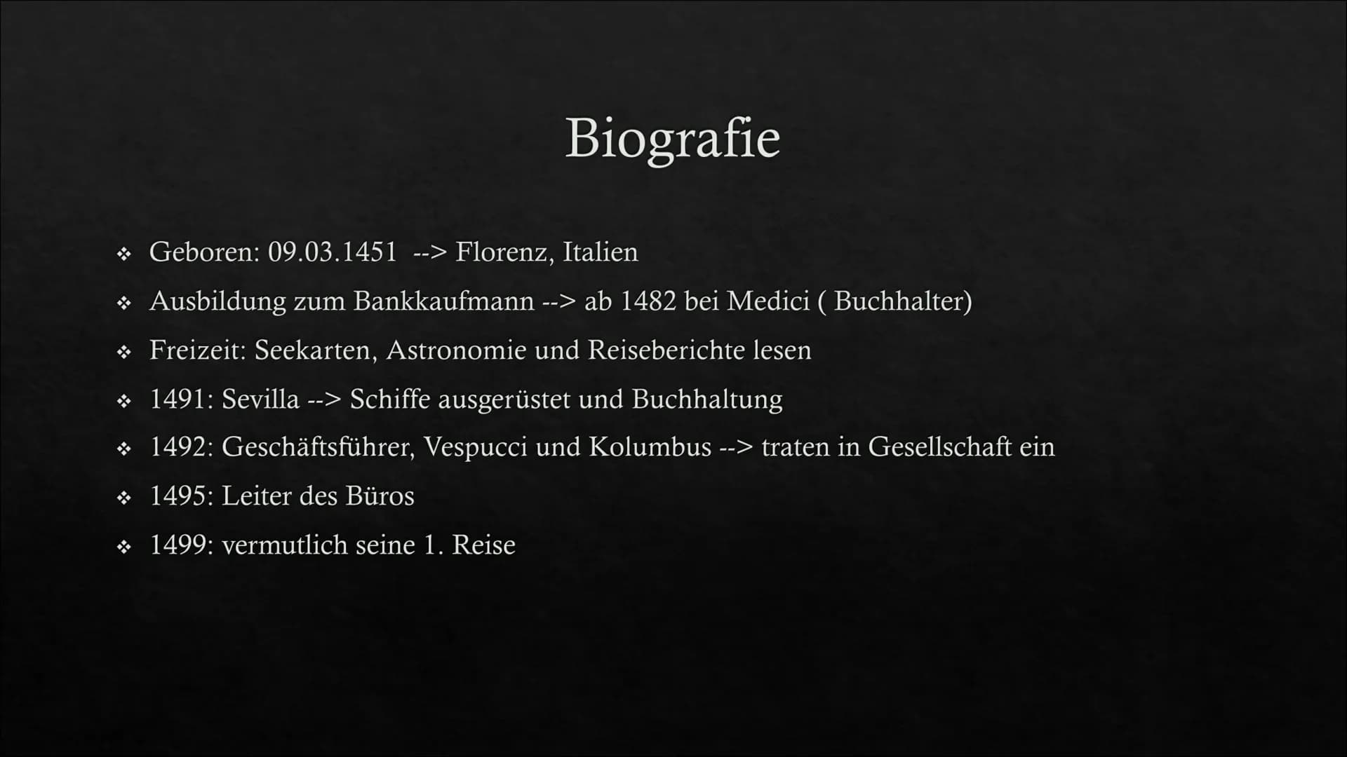 Amerigo Vespucci
Präsentiert von Anabel und Tabea Allgemeines über Vespucci
◆ Florentinischer Seefahrer und Entdecker
Erforscher der Ostküst