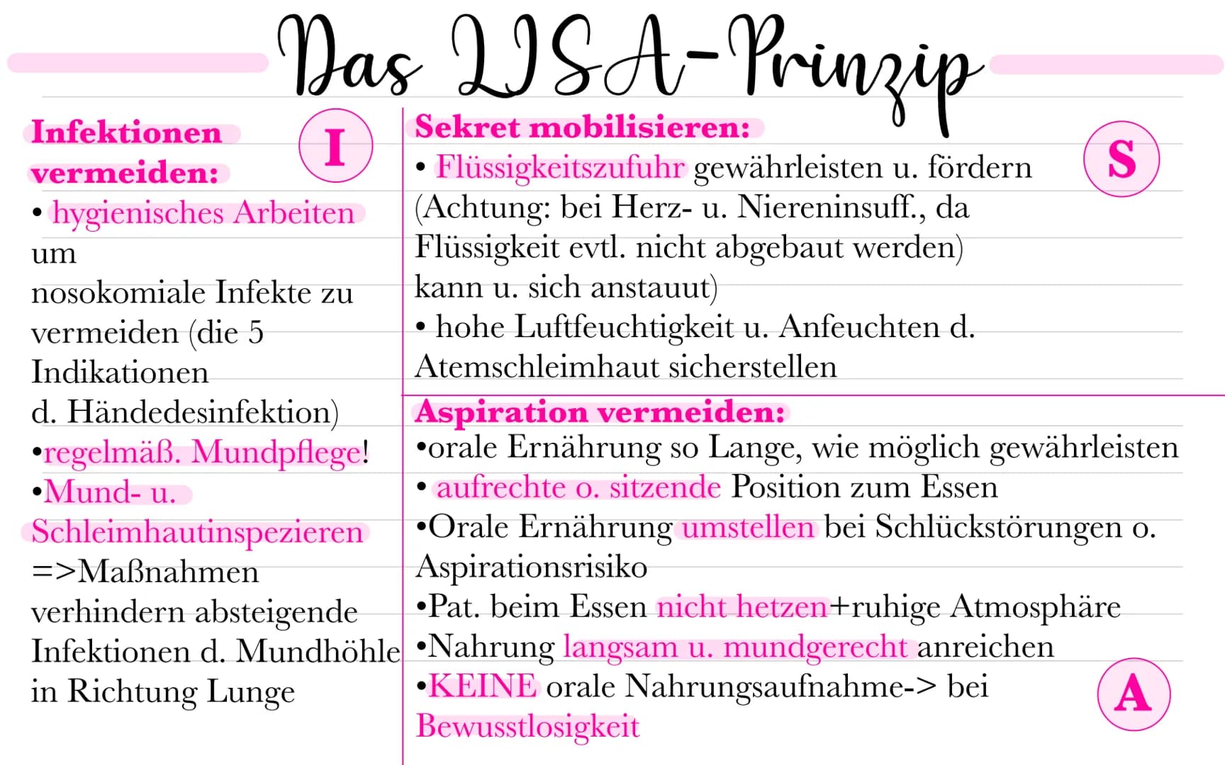 Pneumonieprophylaxe
=> Lungenentzündung,
Entzündung des Lungengewebes
(Lungenparenchyms) durch infektiöse, allergische o . physikal-
isch-ch