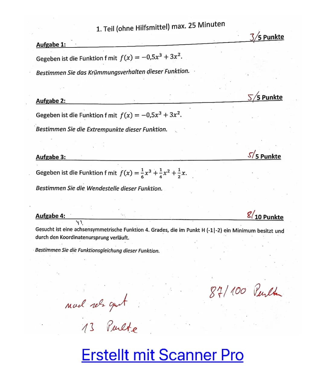 Extremwertaufgaben: Übungen & Lösungen für Klasse 11 | PDF