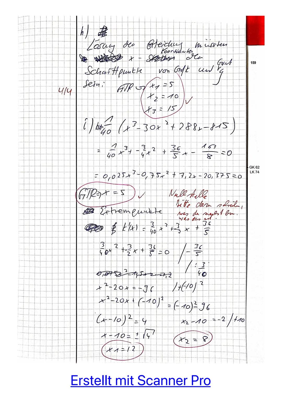 1. Teil (ohne Hilfsmittel) max. 25 Minuten
Aufgabe 1:
Gegeben ist die Funktion f mit f(x) = -0,5x³ + 3x².
Bestimmen Sie das Krümmungsverhalt