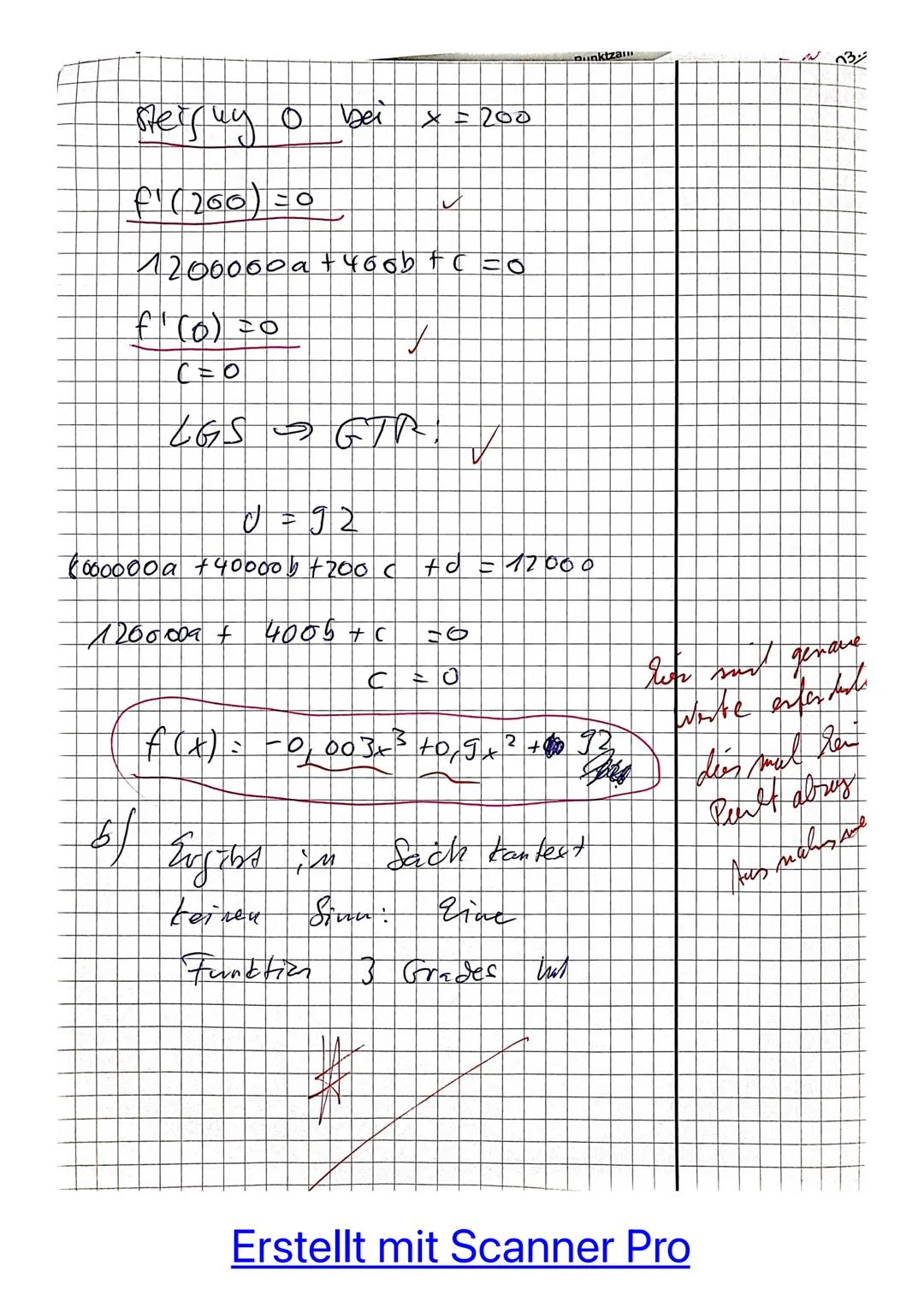 1. Teil (ohne Hilfsmittel) max. 25 Minuten
Aufgabe 1:
Gegeben ist die Funktion f mit f(x) = -0,5x³ + 3x².
Bestimmen Sie das Krümmungsverhalt