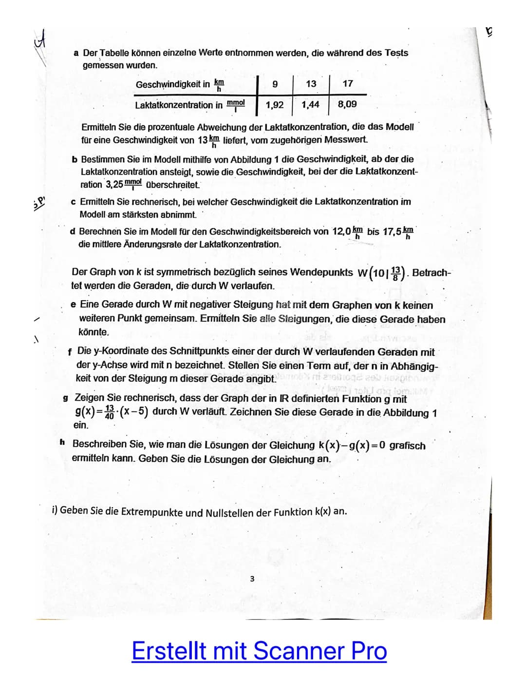 1. Teil (ohne Hilfsmittel) max. 25 Minuten
Aufgabe 1:
Gegeben ist die Funktion f mit f(x) = -0,5x³ + 3x².
Bestimmen Sie das Krümmungsverhalt