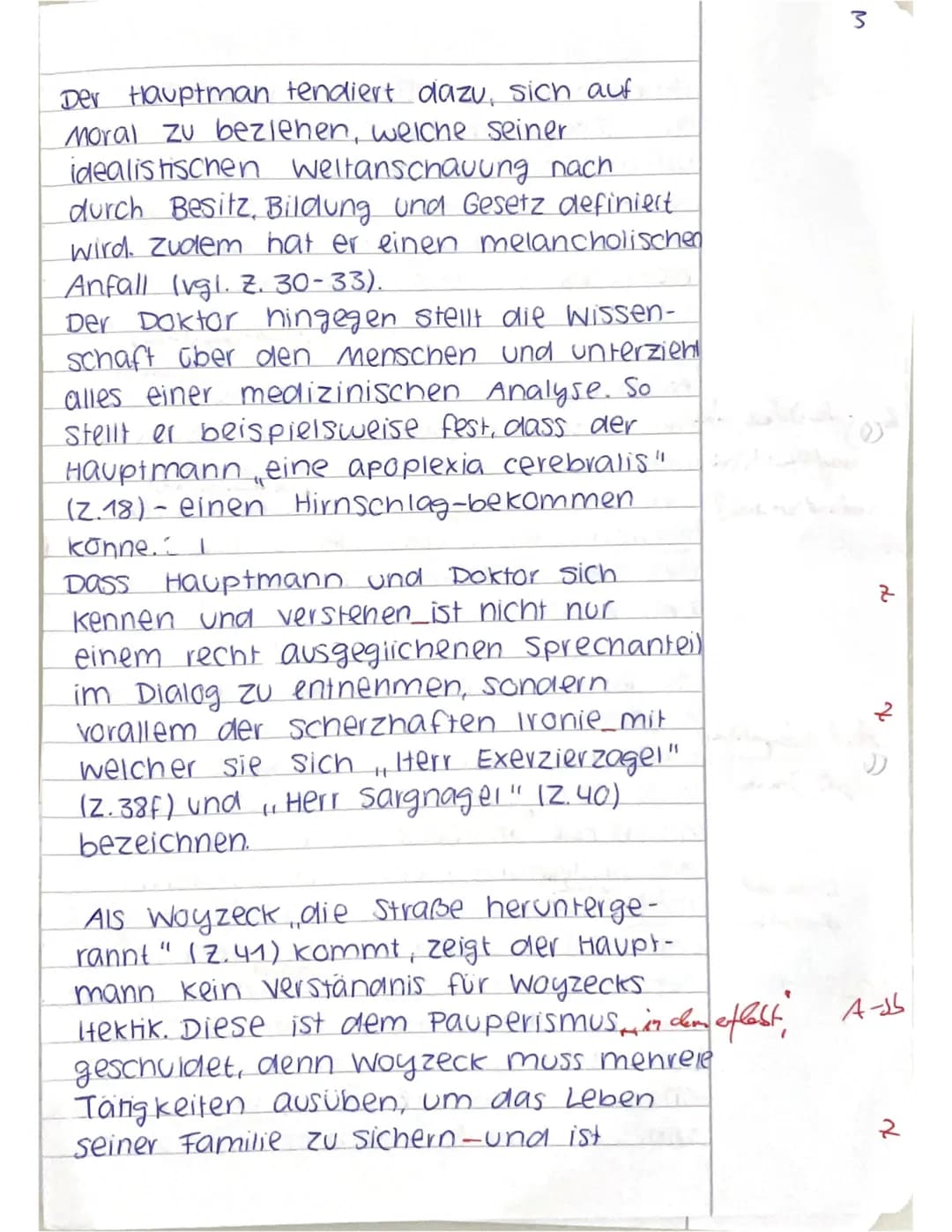 J1 - Deutsch Leistungsfach: Klausur Nr. 3 25.3.20228
Melanie
Interpretation einer Dramenszene mit Zusatzaufgabe
Thema Georg Büchner: Woyzeck