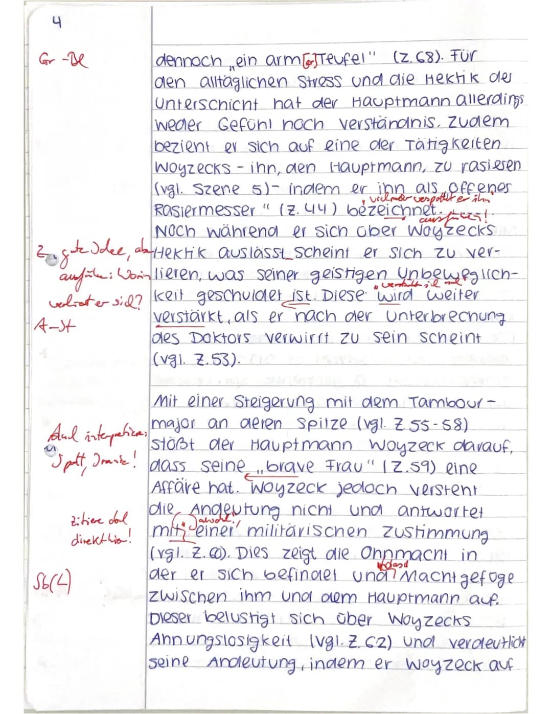 J1 - Deutsch Leistungsfach: Klausur Nr. 3 25.3.20228
Melanie
Interpretation einer Dramenszene mit Zusatzaufgabe
Thema Georg Büchner: Woyzeck