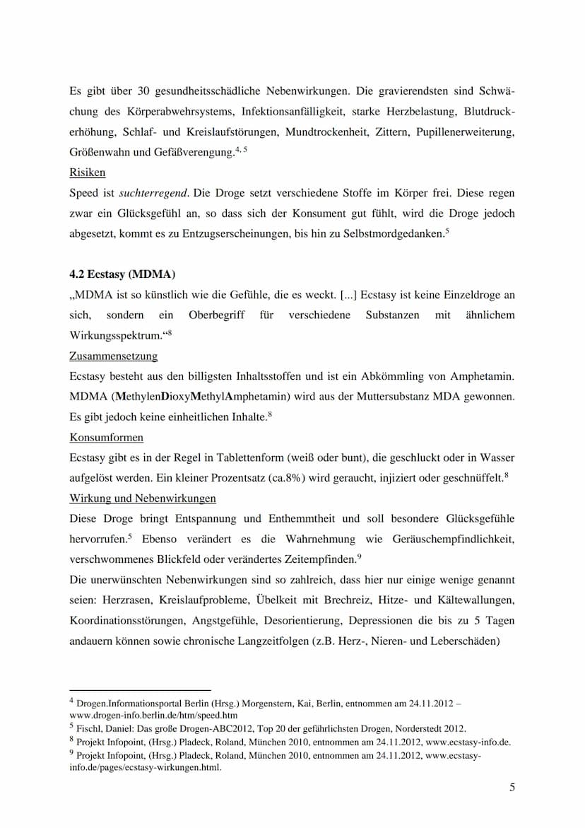 Thema der Arbeit:
Sie sind schön, bunt und gefährlich:
Synthetische Rauschmittel
Unterrichtsfach: Biologie
Lehrerin:
XXX
Abgabetermin: XXX
P