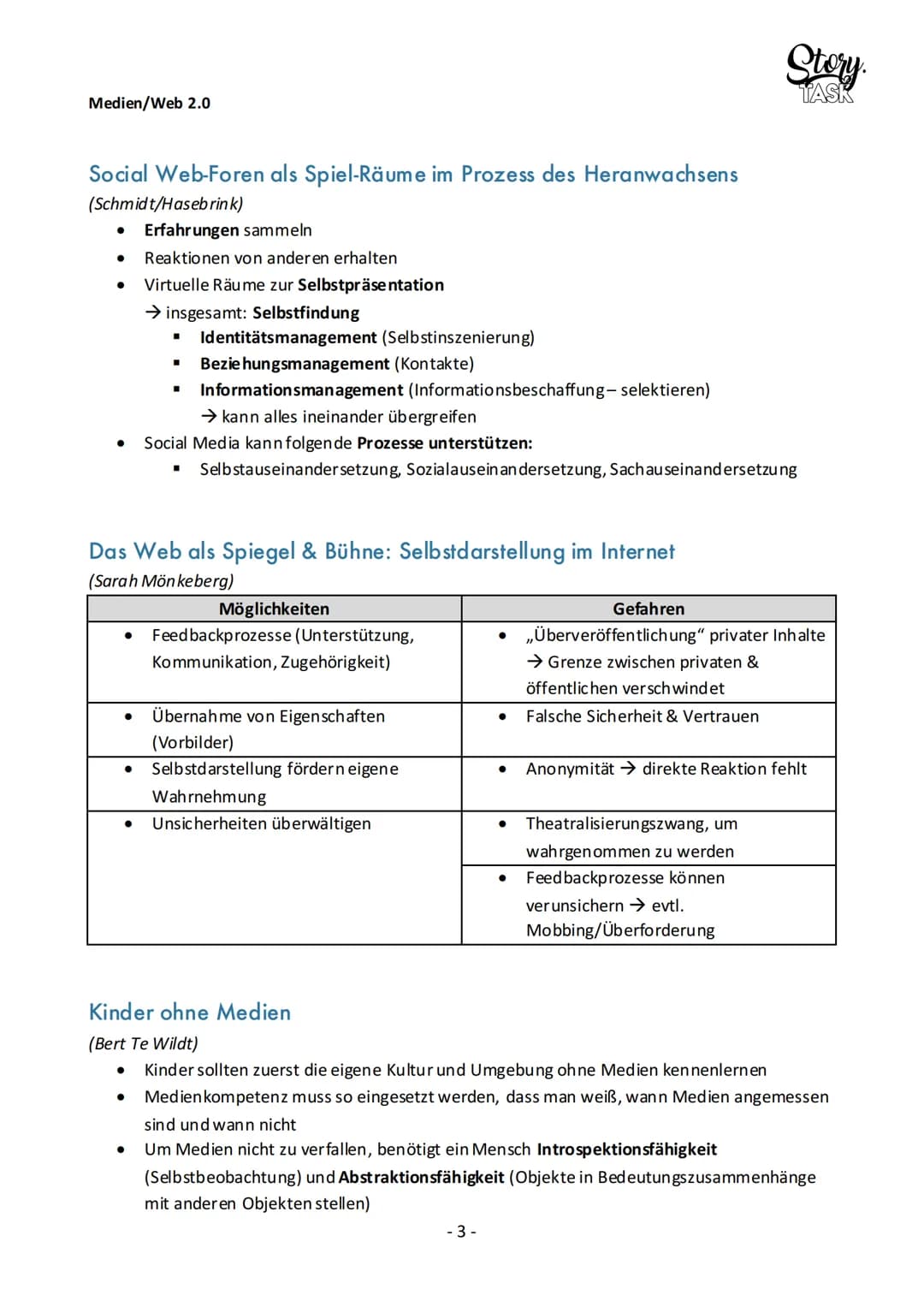 Medien/Web 2.0
Fear of missing out FOMO
●
●
●
Angst/Nervosität etwas zu verpassen
→ mentaler & psychischer Zustand
Tritt vor allem bei Jünge