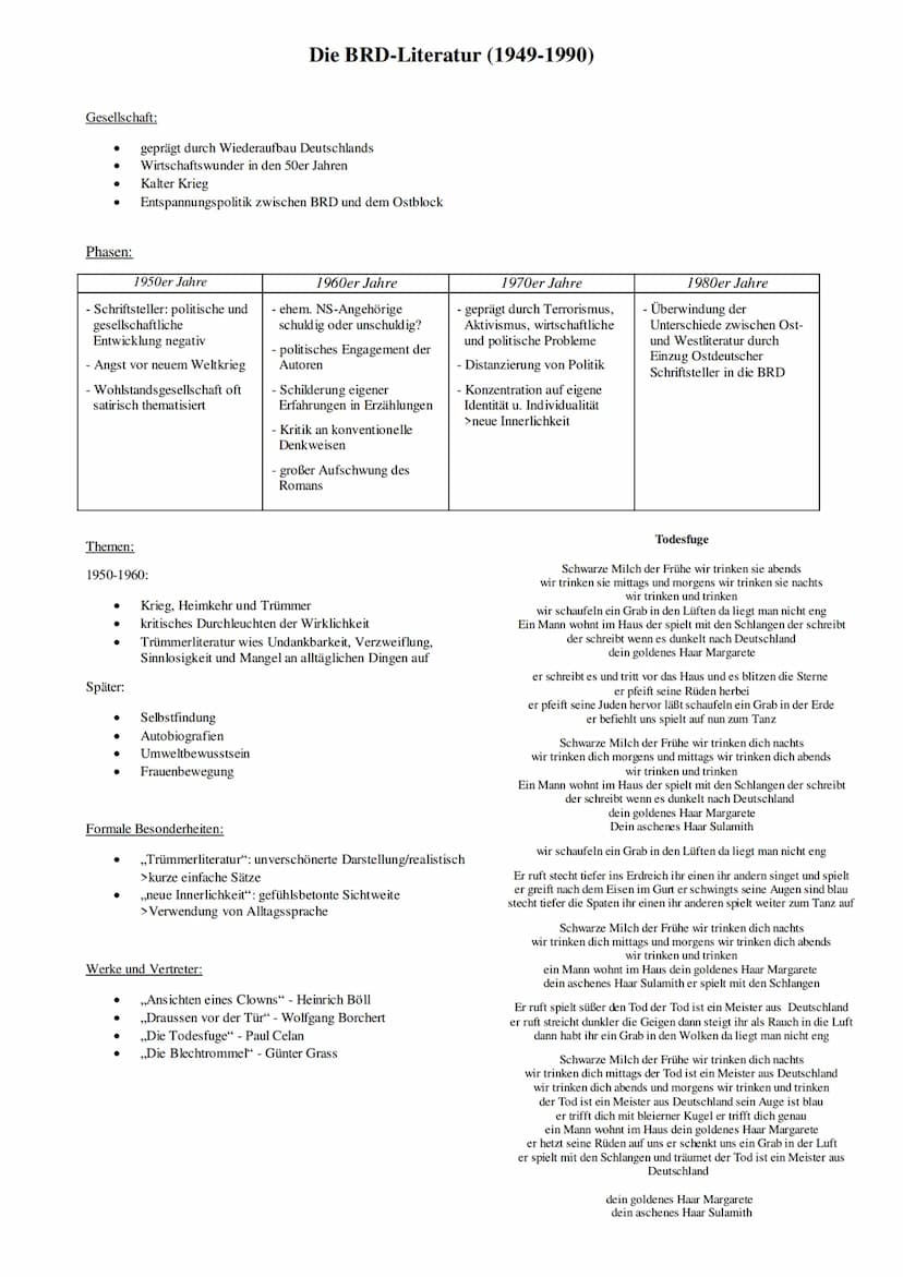 Historischer Hintergrund:
●
Merkmale:
●
zentralistisch organisierte Literaturszene durch SED (klare Vorgaben, strenge Zensur)
● Sozialistisc