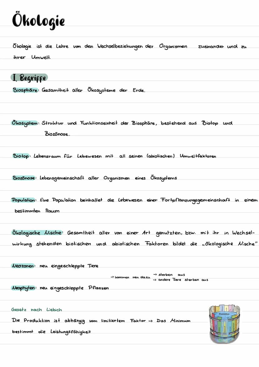 Inhalt
I. Begriffe
II. abiotische Faktoren
1. Toleranzkurven
ste nök / euryok
2. Ökologische und physiologische Potenz
3. Temperatur
Homoiot