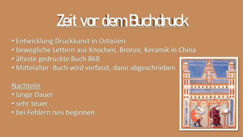 Adaa ohime 23
Damen
D
000
Der Buchdruck Gliederung
Zeit vor dem Buchdruck
• Drucktechniken
•
Papierherstellung
• Holzschnitt
Stempeldruck
De