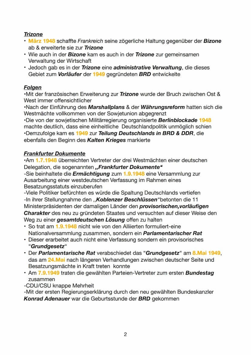 Inhaltsfeld 6.2
Nationale Identität unter den Bedingungen der Zweistaatlichkeit in Deutschland
Potsdamer Konferenz
Am 17. Juli 1945 kam es i