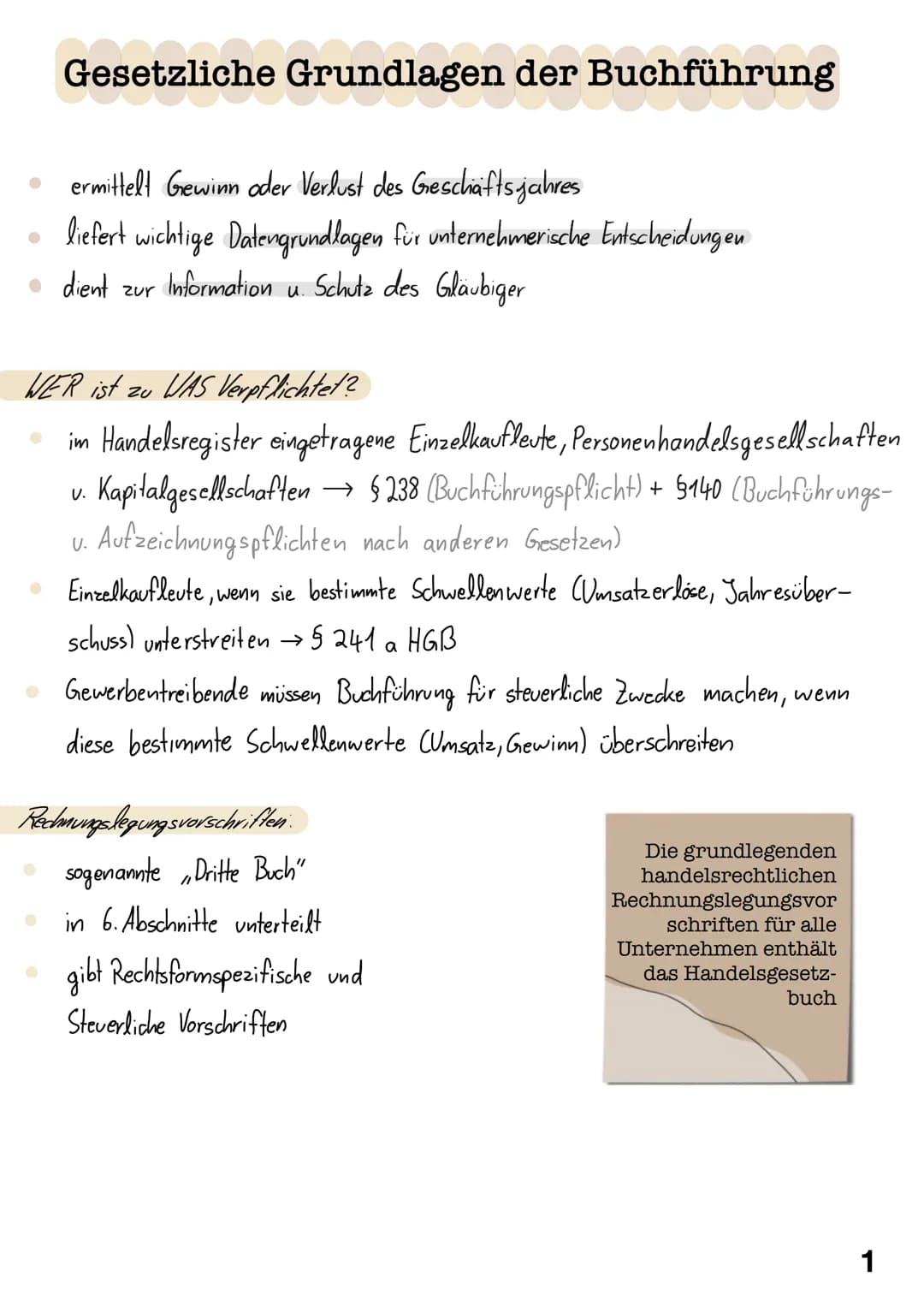 Themen
1 Gesetzliche Grundlagen der Buchführung
2 Ordnungsmäßigkeit der Buchführung
3 Inventur
4 Inventar aufstellen + Gesetze
6 Bilanz (Akt