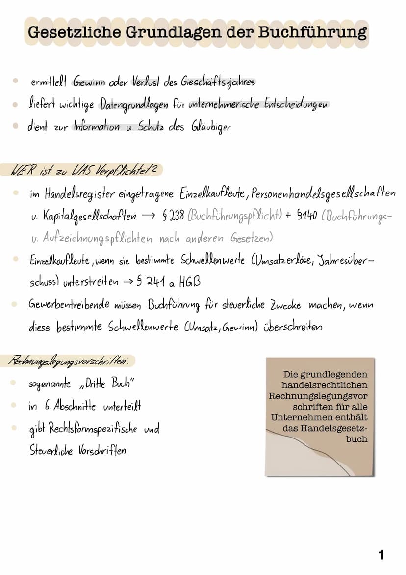 Themen
1 Gesetzliche Grundlagen der Buchführung
2 Ordnungsmäßigkeit der Buchführung
3 Inventur
4 Inventar aufstellen + Gesetze
6 Bilanz (Akt