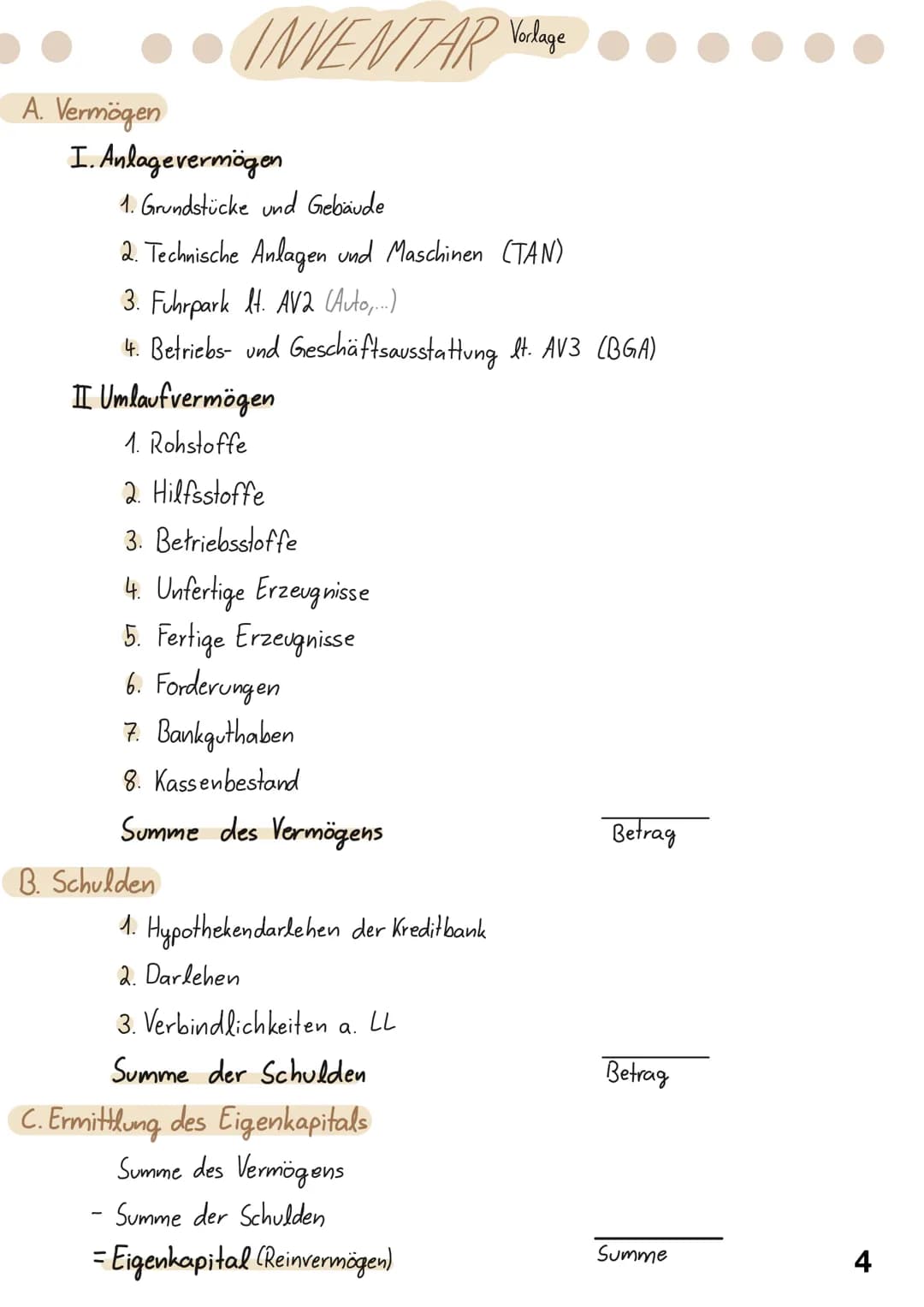 Themen
1 Gesetzliche Grundlagen der Buchführung
2 Ordnungsmäßigkeit der Buchführung
3 Inventur
4 Inventar aufstellen + Gesetze
6 Bilanz (Akt