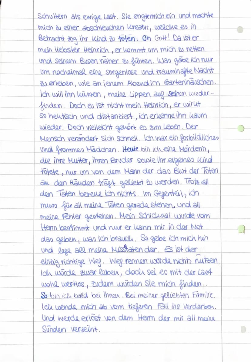 Liebstes Tagebuch,
Gretchens Tagebuch Eintrag vor der Hinrichtung:
Es klopft, es rauscht hinter der verschlossenen Tür,
ich ahne es schon, m
