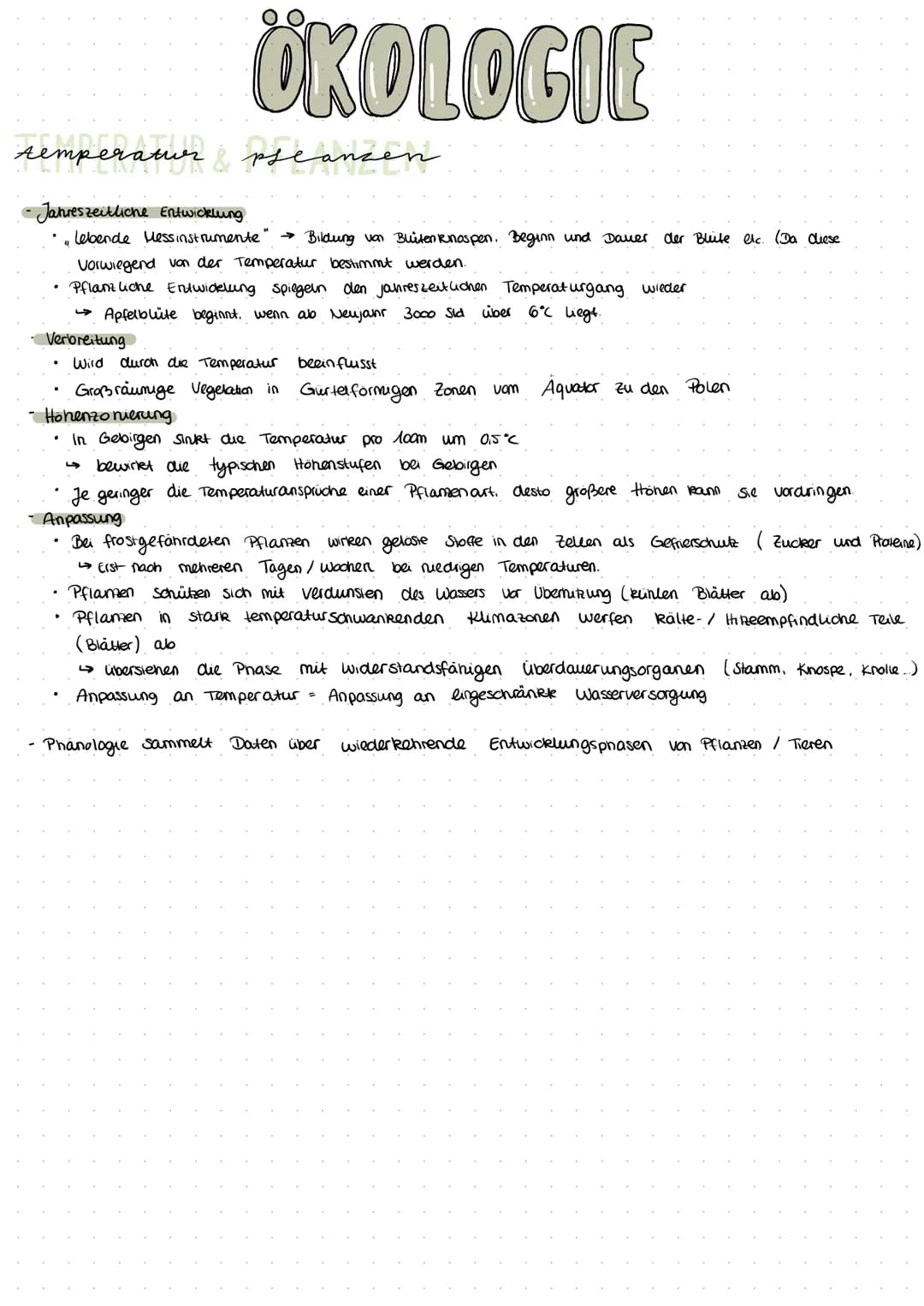 ÖKOLOGIE
semperatur tiere
-Ektotherme Tiere → regulieren ihre Körpertemperatur nicht / nur sehr eingeschränkt (wechselwarm/poikilotherm)
•Du