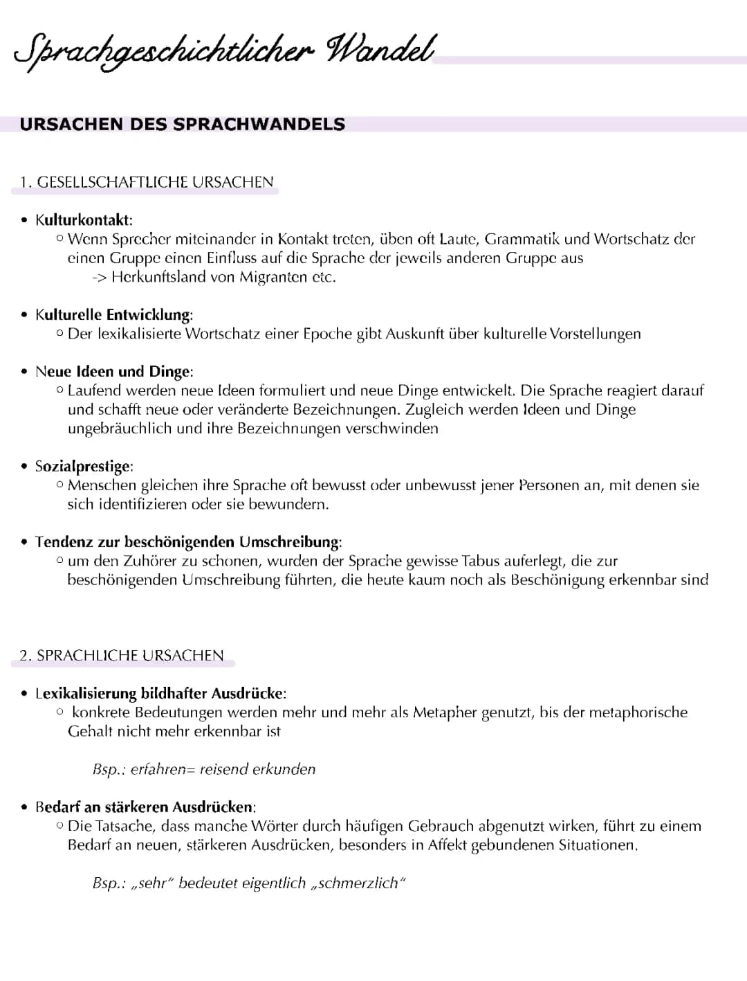 Sprachgeschichtlicher Wandel