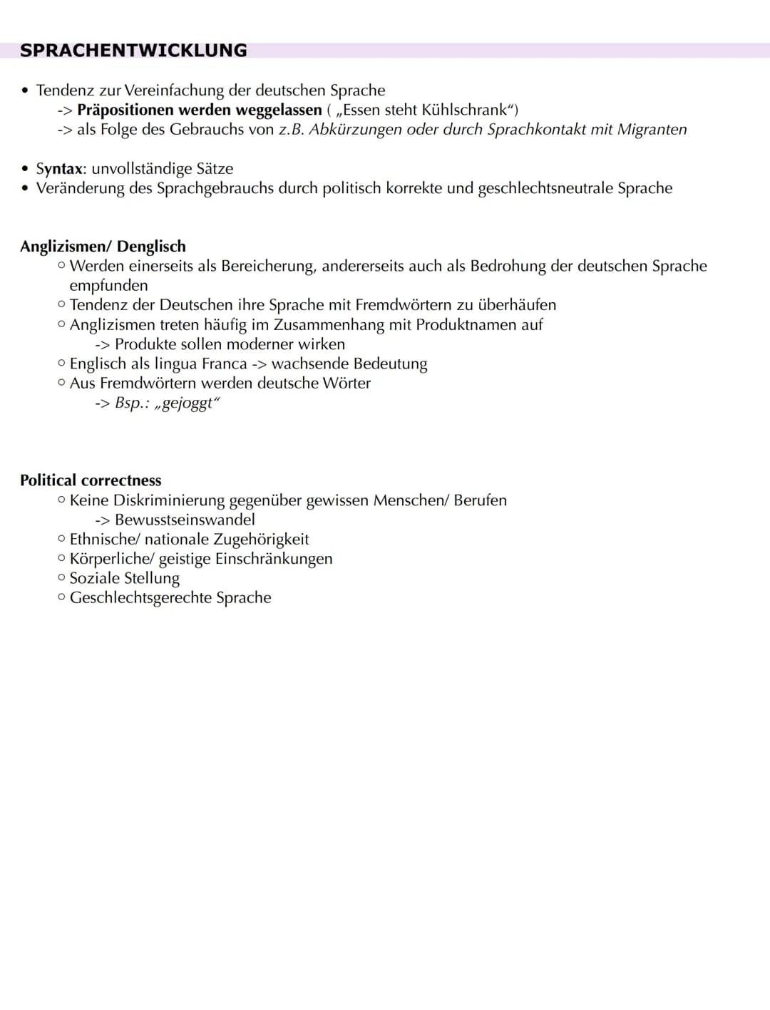 Sprachgeschichtlicher Wandel
URSACHEN DES SPRACHWANDELS
1. GESELLSCHAFTLICHE URSACHEN
• Kulturkontakt:
• Wenn Sprecher miteinander in Kontak
