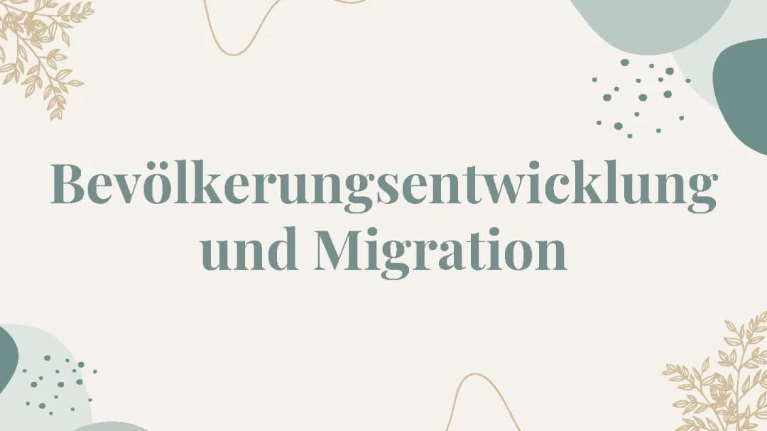 Bevölkerungswachstum und Migration: Ursachen, Herausforderungen und Chancen weltweit