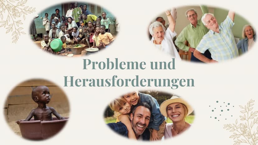 Bevölkerungsentwicklung
und Migration Inhaltsverzeichnis
1) Probleme und Herausforderungen
(vgl. S. 176 f)
2) Entwicklung der Weltbevölkerun