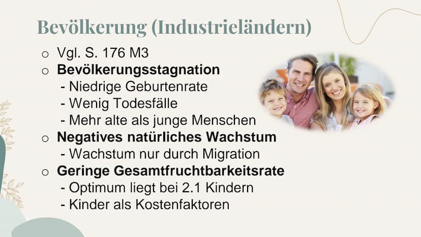 Bevölkerungsentwicklung
und Migration Inhaltsverzeichnis
1) Probleme und Herausforderungen
(vgl. S. 176 f)
2) Entwicklung der Weltbevölkerun