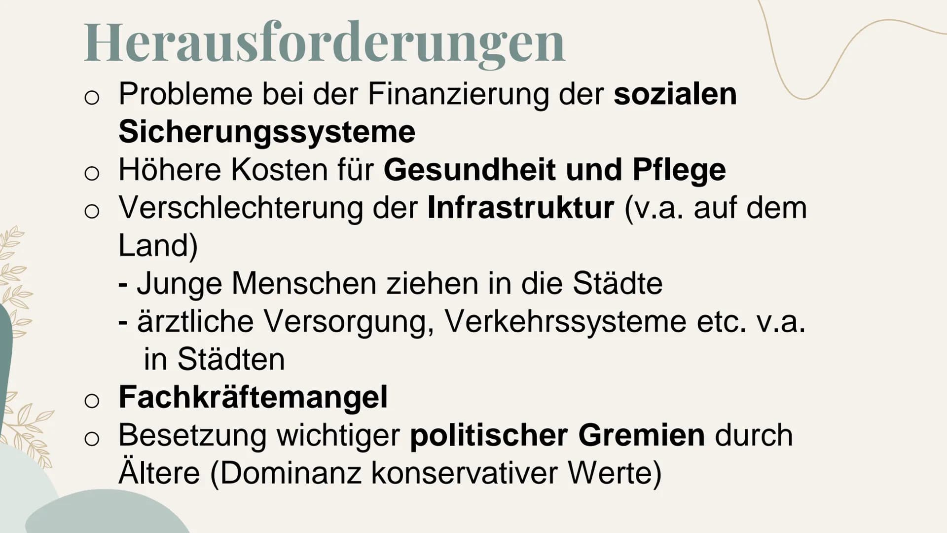 Bevölkerungsentwicklung
und Migration Inhaltsverzeichnis
1) Probleme und Herausforderungen
(vgl. S. 176 f)
2) Entwicklung der Weltbevölkerun