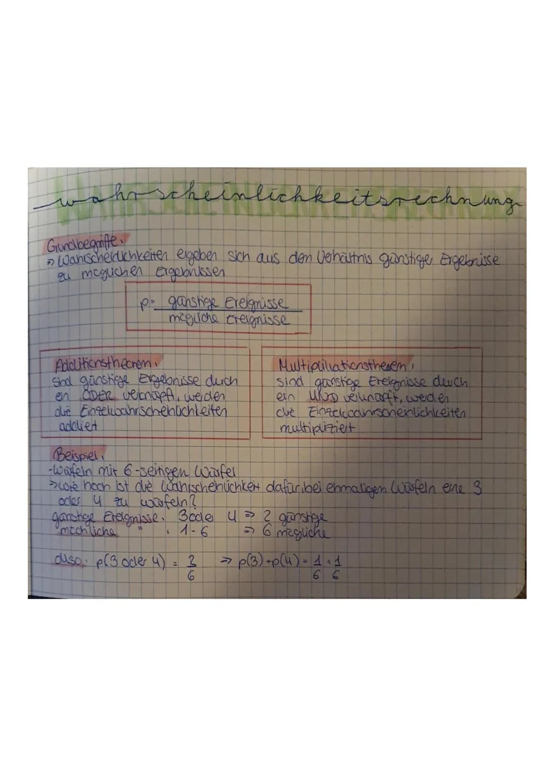 Wahrscheinlichkeitsrechnung 