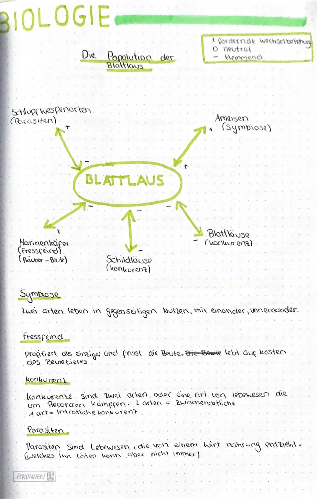 BIOLOGIE
Schlupfwespenarten.
(Parasiten)
Marinenkäfer
(Fressfeind).
(Rauber-Beute)
Die Popolution der
Blattlaus
BLATTLAUS
Symbiose
Zwei arte
