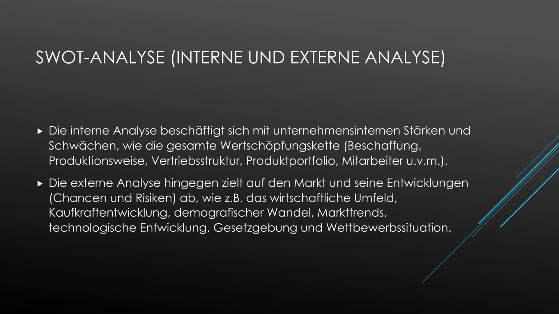 Definition:
SWOT-Analyse:
Marketing-Mix:
Unter Marketing versteht man die Gesamtheit der Maßnahmen/Aktivitäten von
Unternehmen, die das Ziel