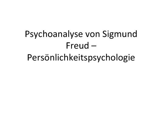 Know Entwicklungspsychologie Siegmund Freud Präsentation + Ausarbeitung  thumbnail