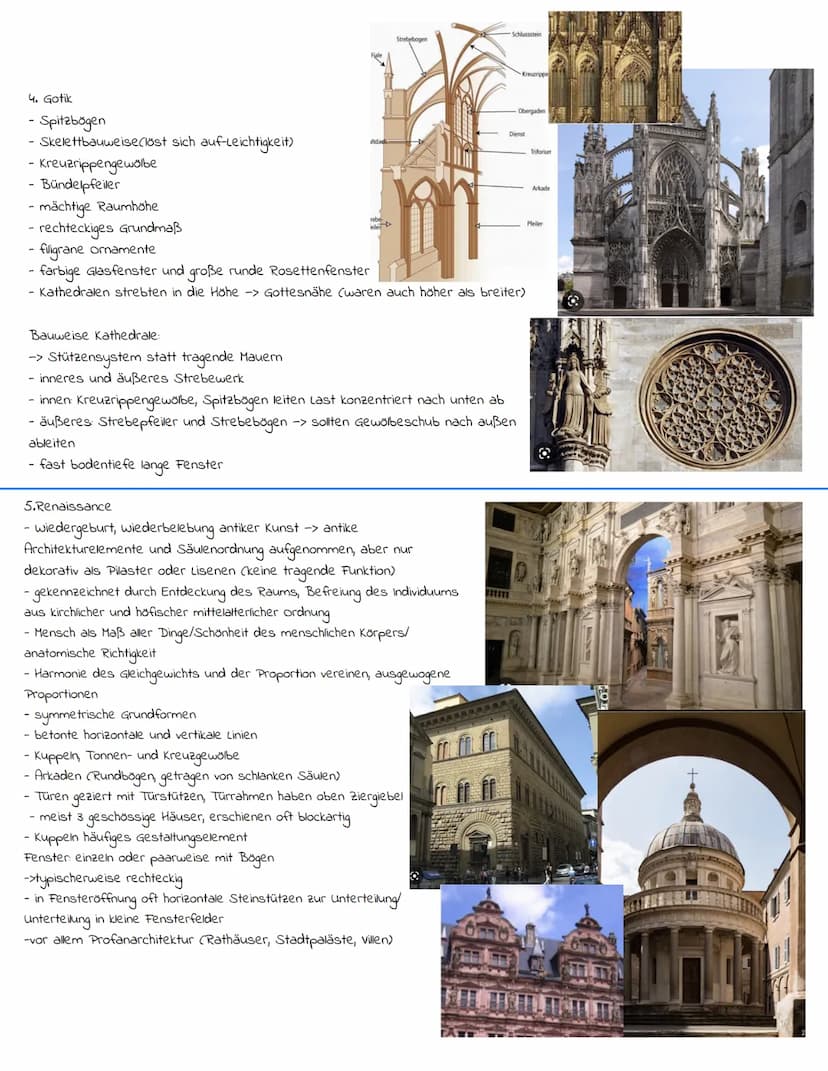 Architektur kuQ2
Epochen und ihre Merkmale
1. Griechische Antike (...)
-Strebt nach ordnung, Proportion, Maß, Logik
-Symmetrie (machtvoll), 
