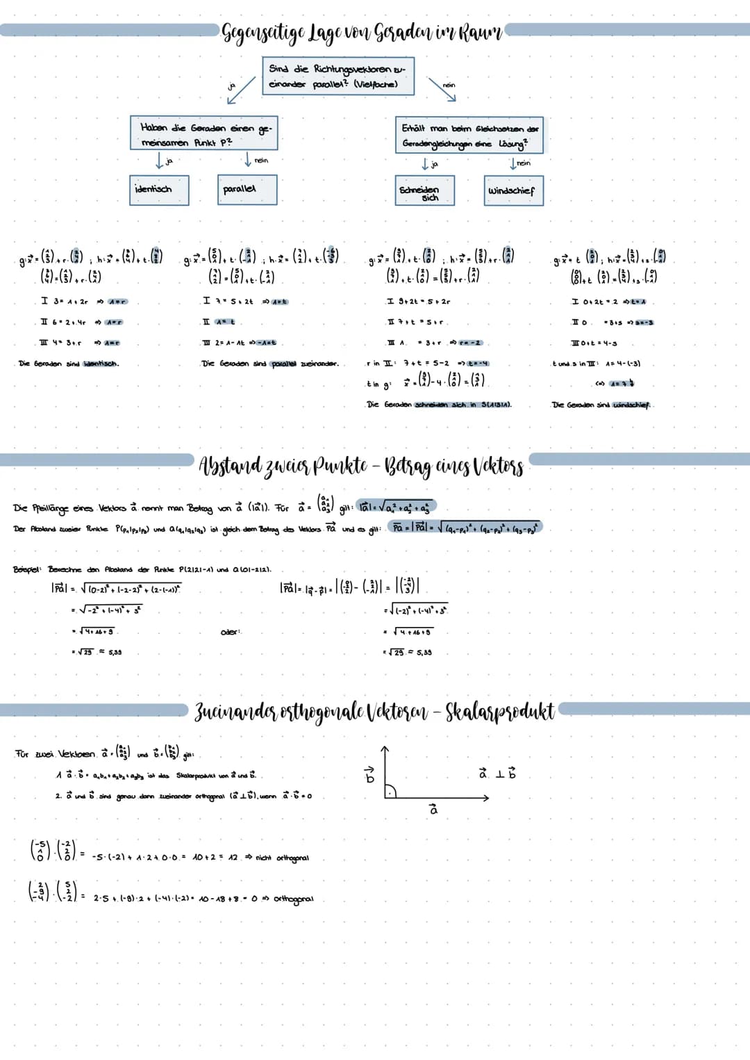 Vektoren - Punkte im Raum
A(11312).
B(-2/21-2)
C (21-413)
*
Bei einem Koordinatensystem mit drei Achsen zeigt die X₂-Achse nach vorn, die X₂