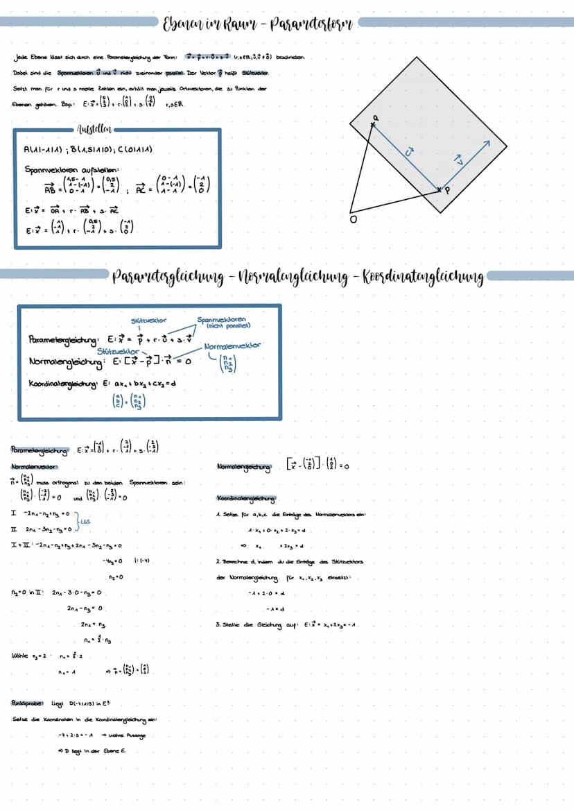 Vektoren - Punkte im Raum
A(11312).
B(-2/21-2)
C (21-413)
*
Bei einem Koordinatensystem mit drei Achsen zeigt die X₂-Achse nach vorn, die X₂