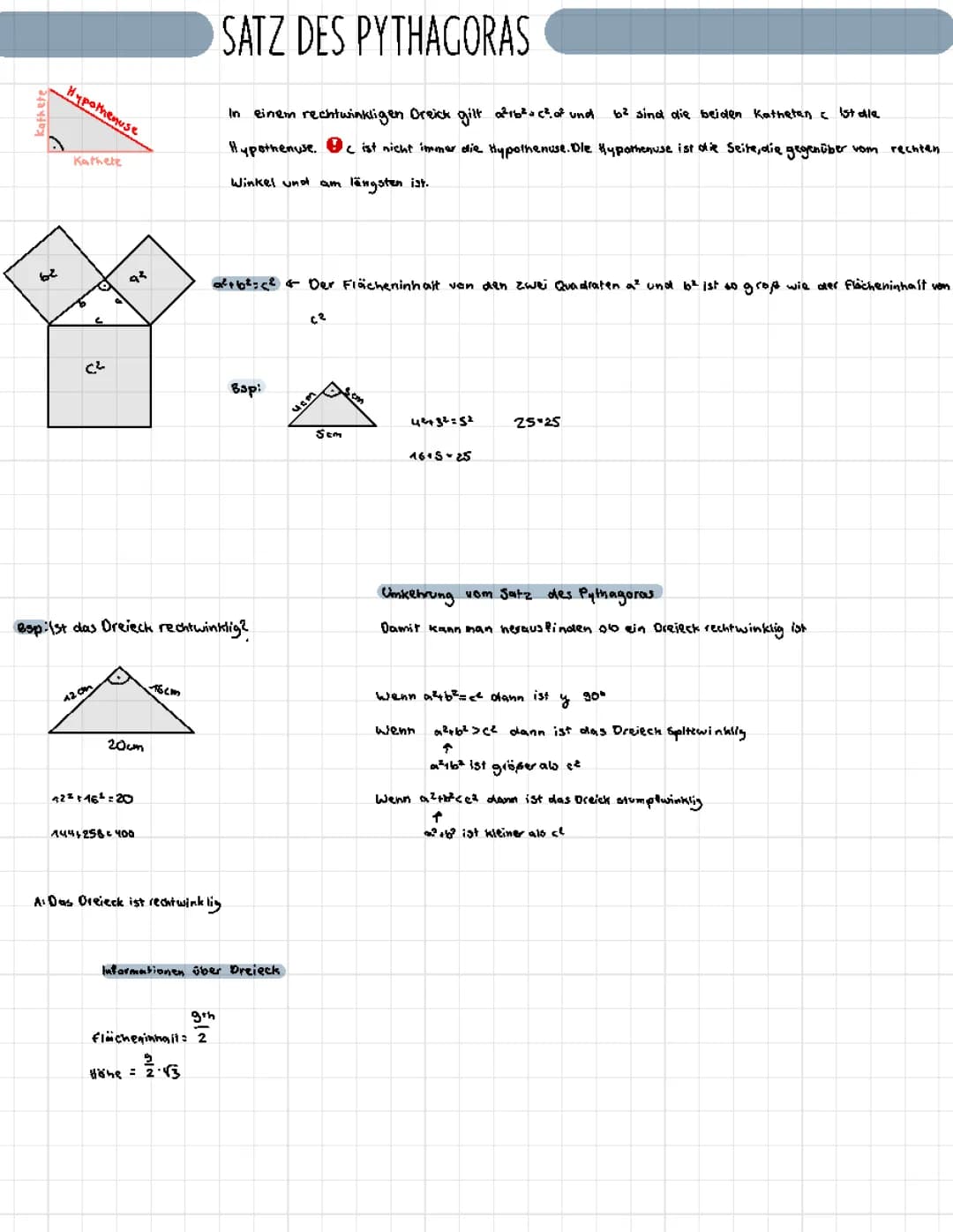 Satz des Pythagoras 
