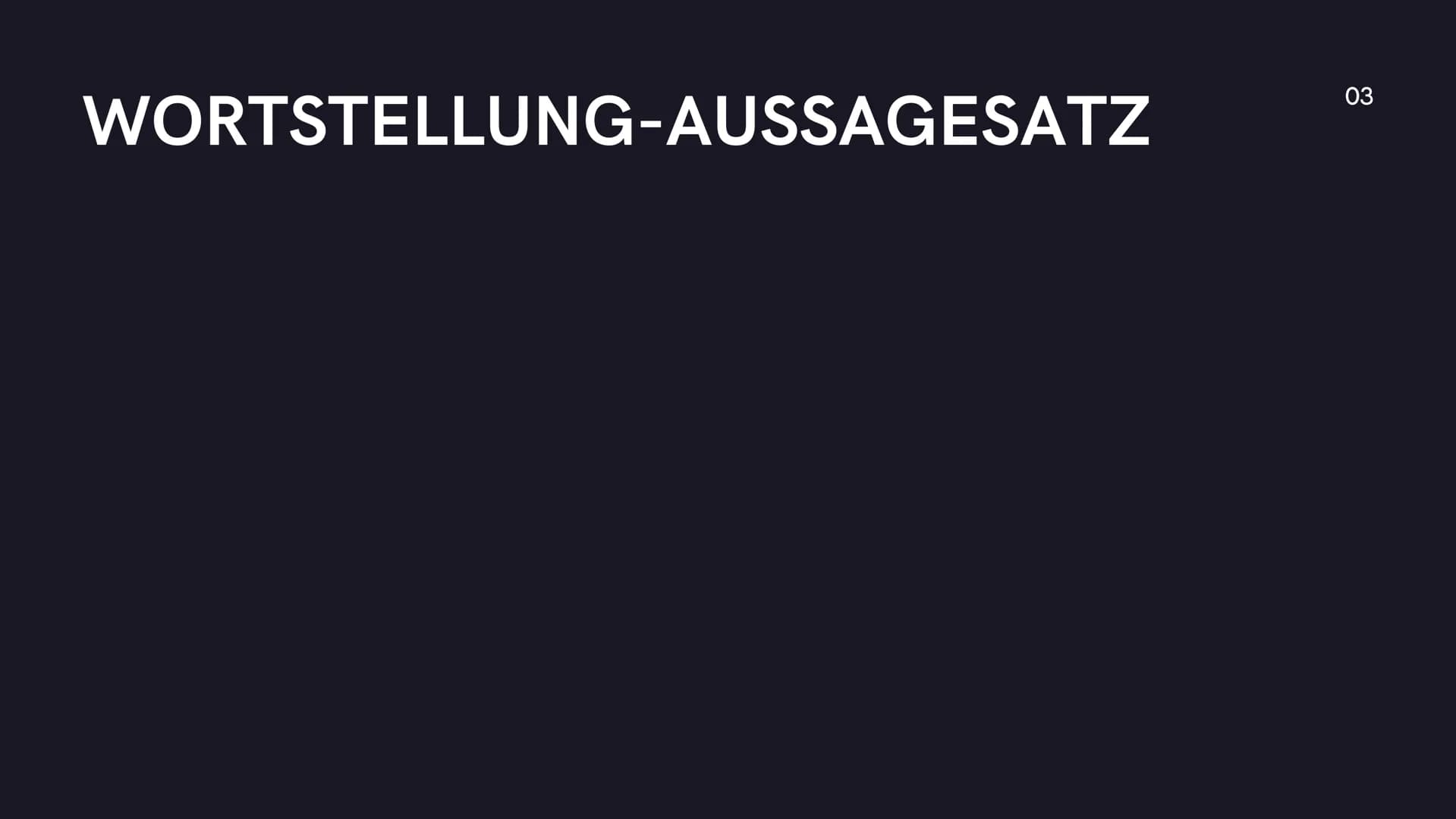 Wortstellung im
französischen Satz
01 Verschiedene
Arten
●
Aussagesätze
Verneinungen
Fragesätze
02 WORTSTELLUNG-AUSSAGESATZ
03 WORTSTELLUNG-