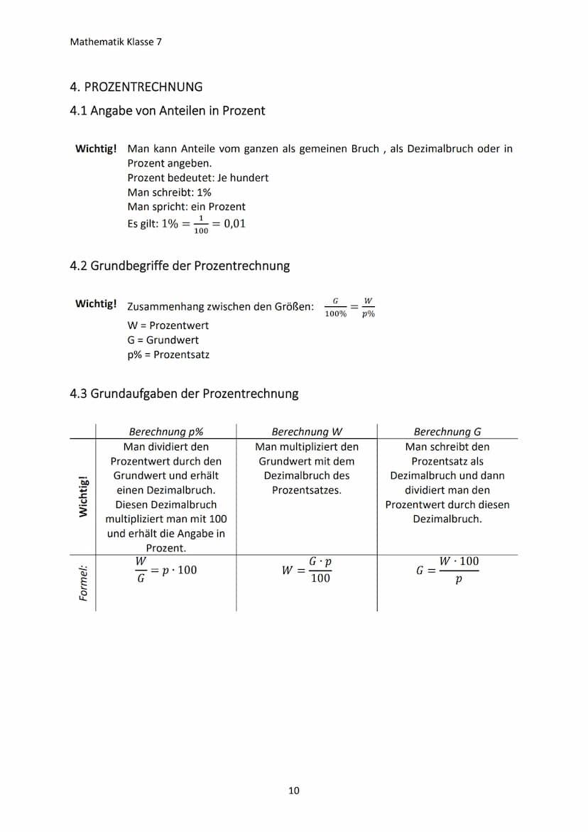 Mathematik Klasse 7
1. GEOMETRIE IN DER EBENE
1.1 Kreis und Geraden
a) Definition des Kreises
Wichtig! Auf einem Kreis liegen alle Punkte, d