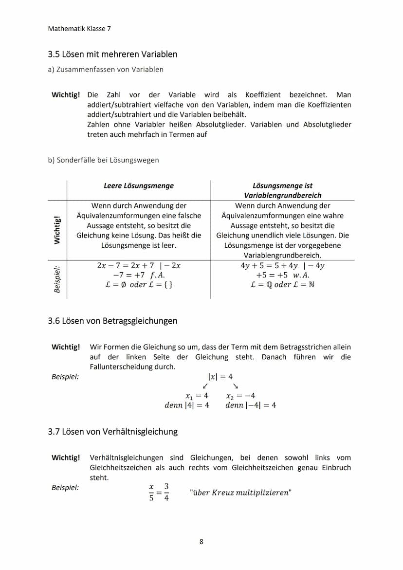 Mathematik Klasse 7
1. GEOMETRIE IN DER EBENE
1.1 Kreis und Geraden
a) Definition des Kreises
Wichtig! Auf einem Kreis liegen alle Punkte, d