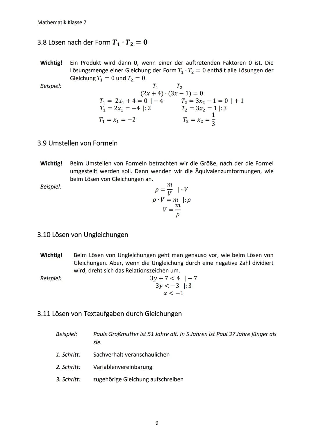 Mathematik Klasse 7
1. GEOMETRIE IN DER EBENE
1.1 Kreis und Geraden
a) Definition des Kreises
Wichtig! Auf einem Kreis liegen alle Punkte, d