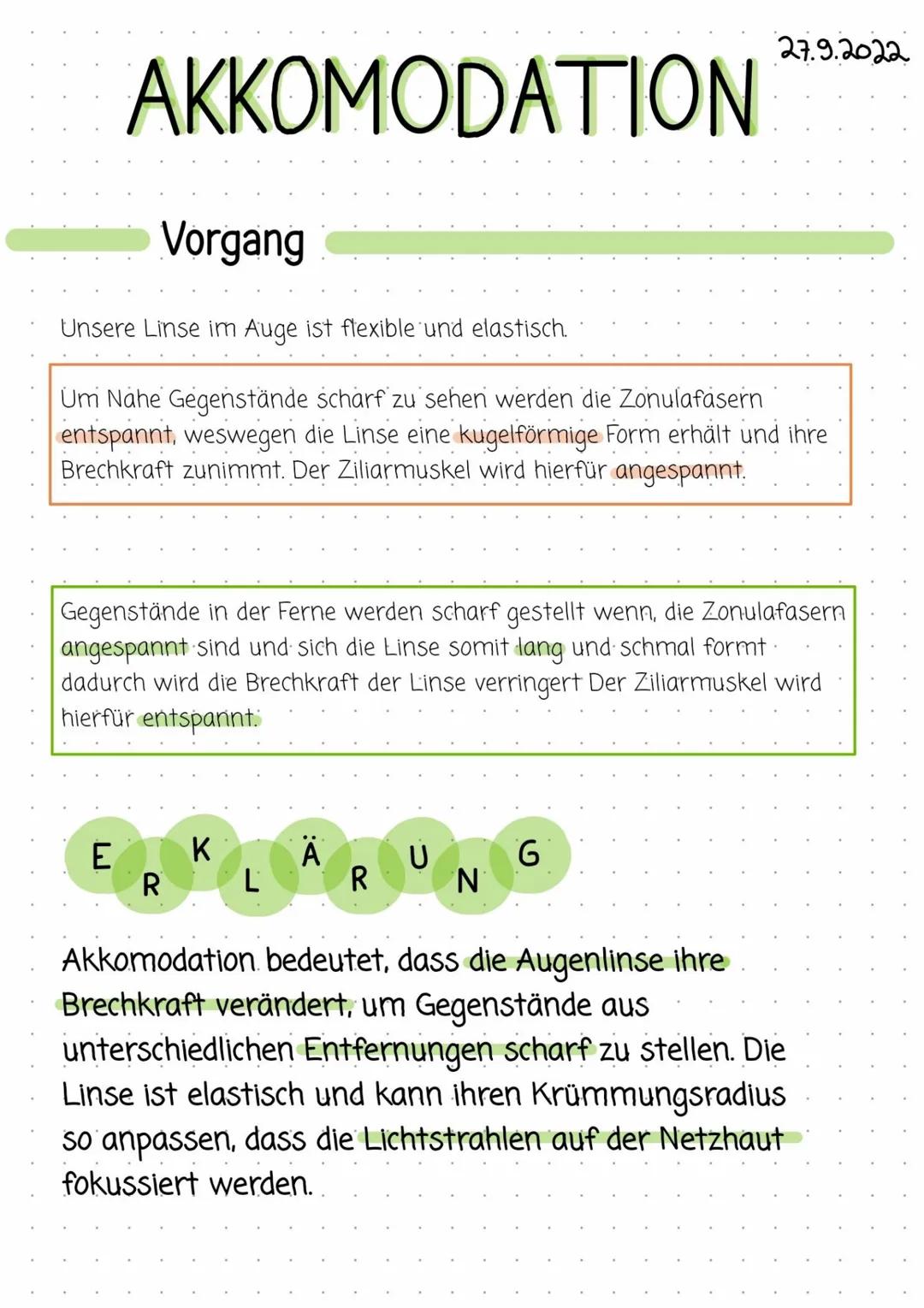 # AKKOMODATION 27.9.2022

Stundenfrage:

Wie können wir unterschiedlich
weitentfernte Gegenstände scharf
sehen

Skizze

Linsenbänder

Linsen