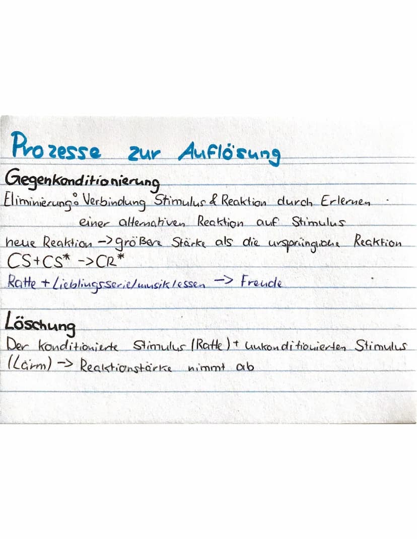 Klassische Konditionierung
Unkonditionierter und neutraler Stimulus -> gekoppelt
Nach dem Konditionierungsprozess
• Neutraler Stimulus löst 