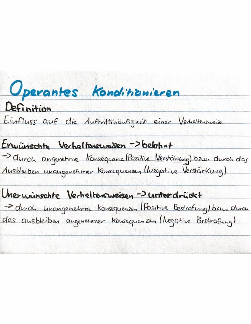 Klassische Konditionierung
Unkonditionierter und neutraler Stimulus -> gekoppelt
Nach dem Konditionierungsprozess
• Neutraler Stimulus löst 