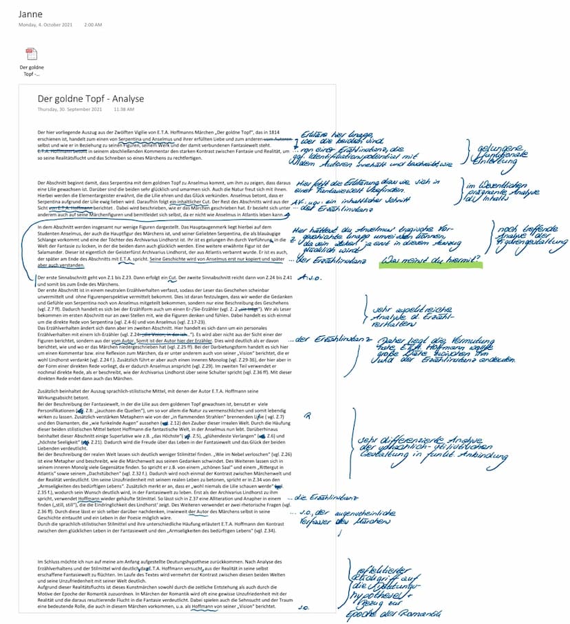 Erzähltext
analyse
11.10.2021 De 12 eA Reinecke
Erzähler:
Der Erzähler ist vom Autor der Geschichte streng zu unterscheiden.
Der Autor verfa