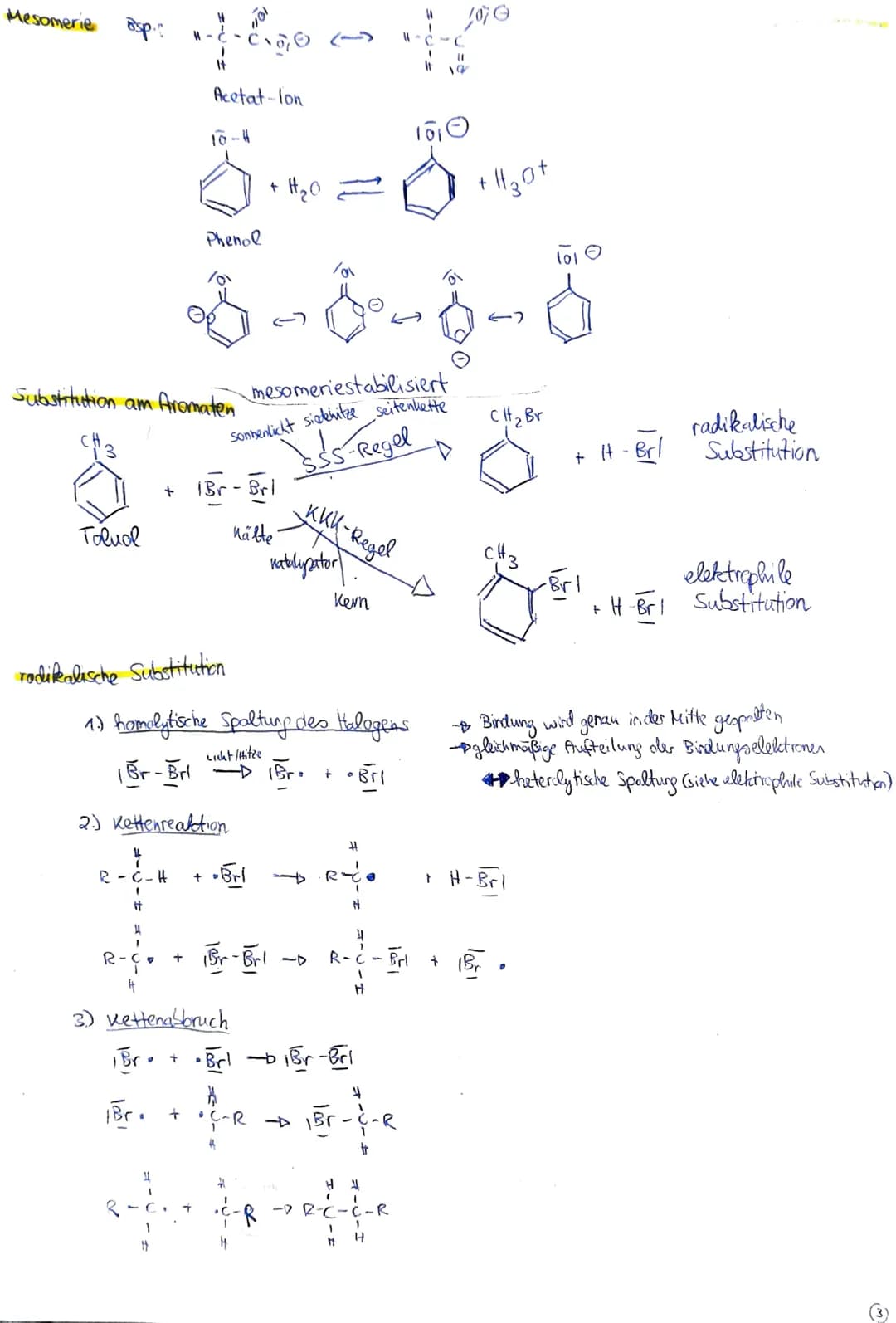 AROMATEN
Benzol)
Eigenschaften. • farblose Flüssigkeit (bei Raumtemp.)
• stark licht brechend
•nicht wasserle's lich, lipophil
• Dichte & 0,